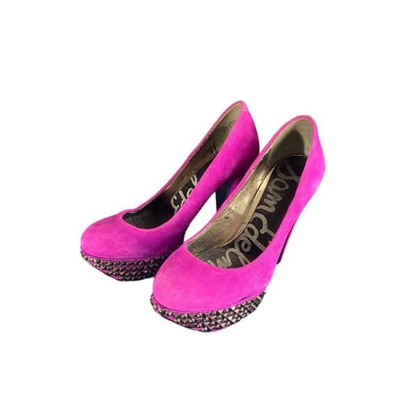Sam Edelman Fuschia Platform Pumps - Picture 4 of 14